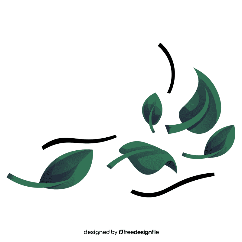 Wind leaves clipart
