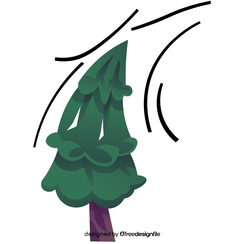 Wind tree clipart