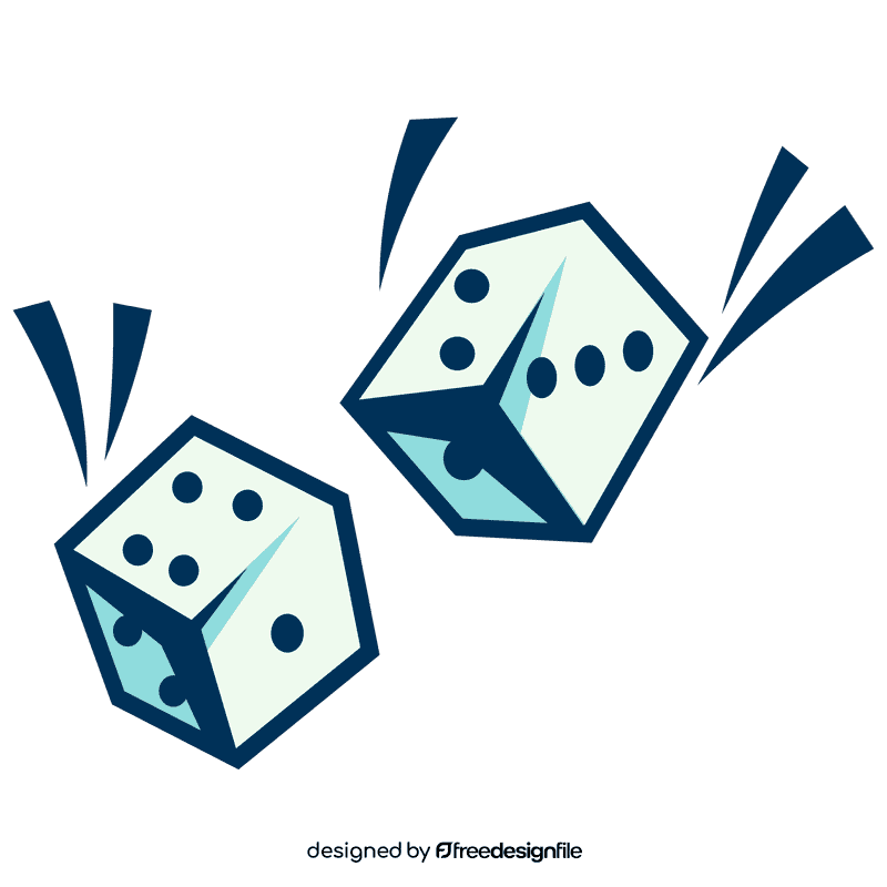Dice couple falling clipart