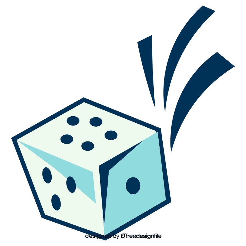Dice falling clipart