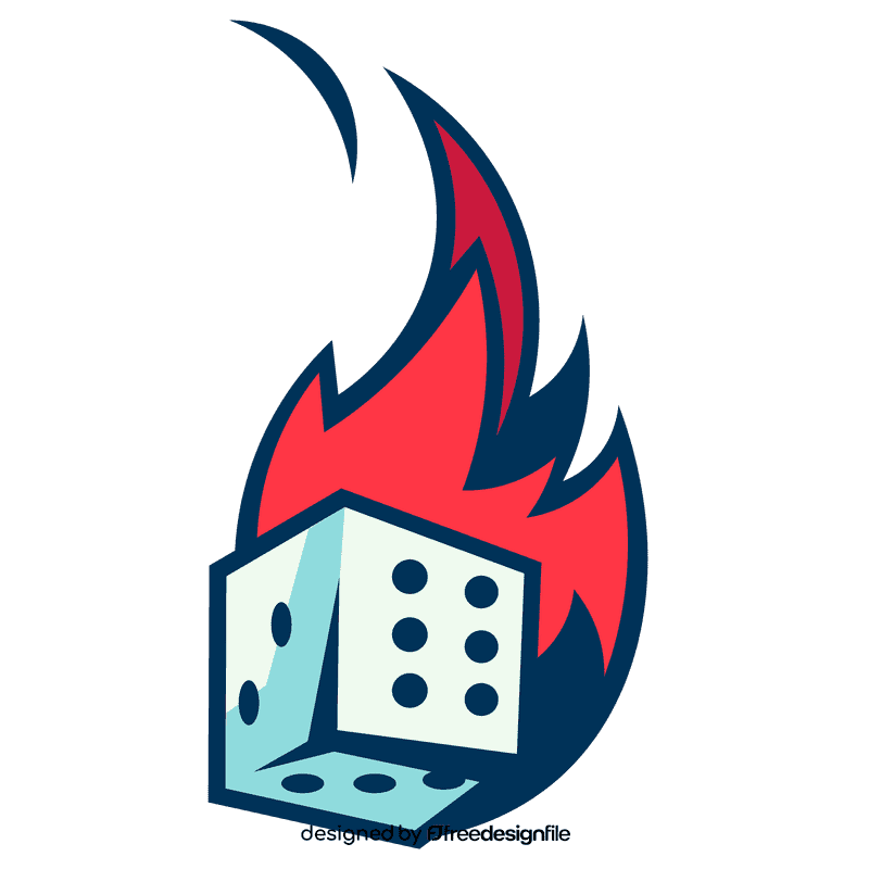 Dice fire clipart