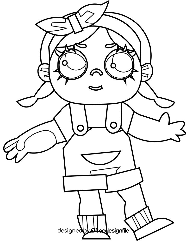 Lol surprise country black and white clipart