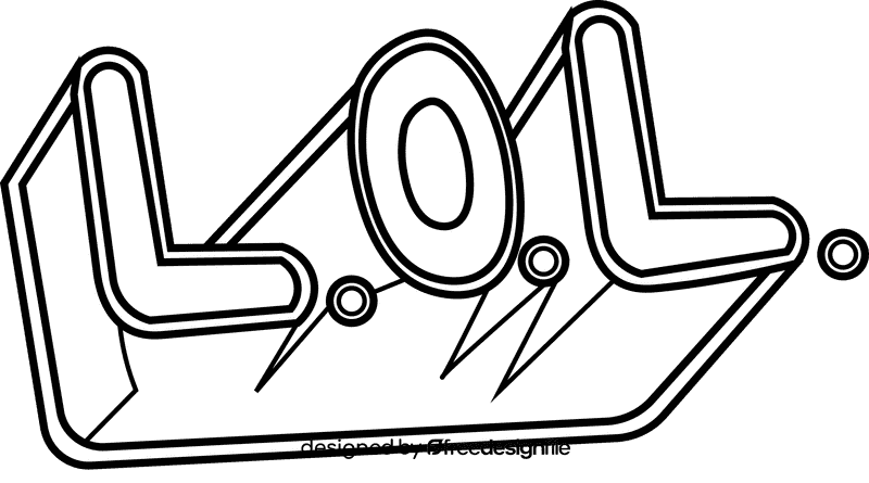 Lol surprise black and white clipart