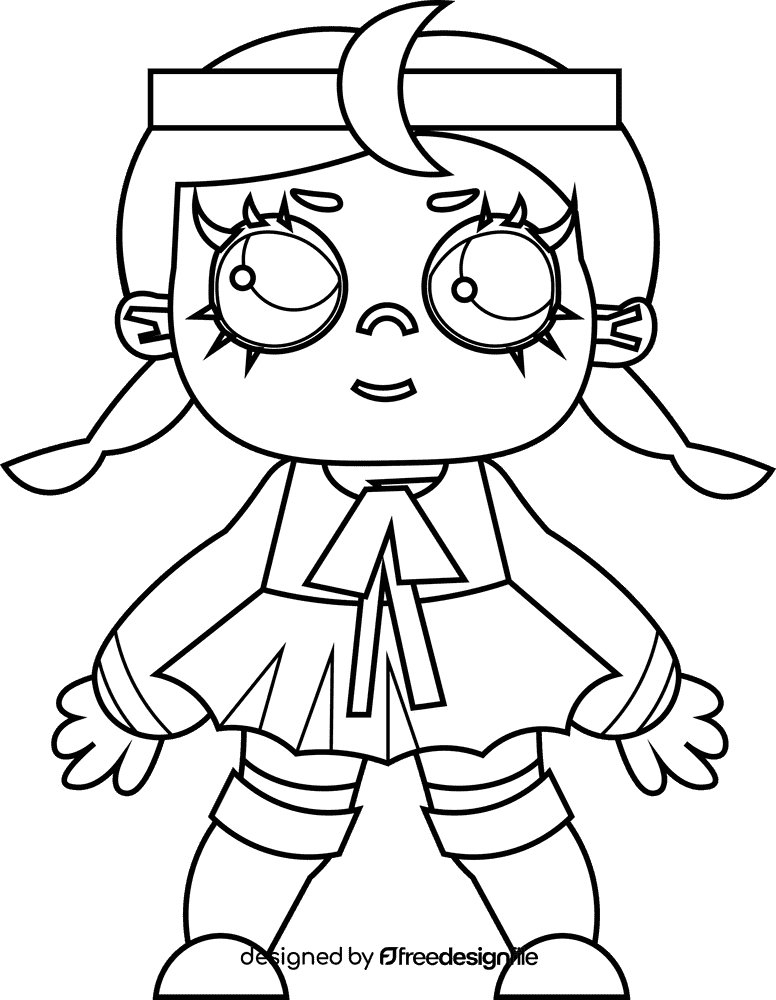 Lol surprise sailormoon black and white clipart