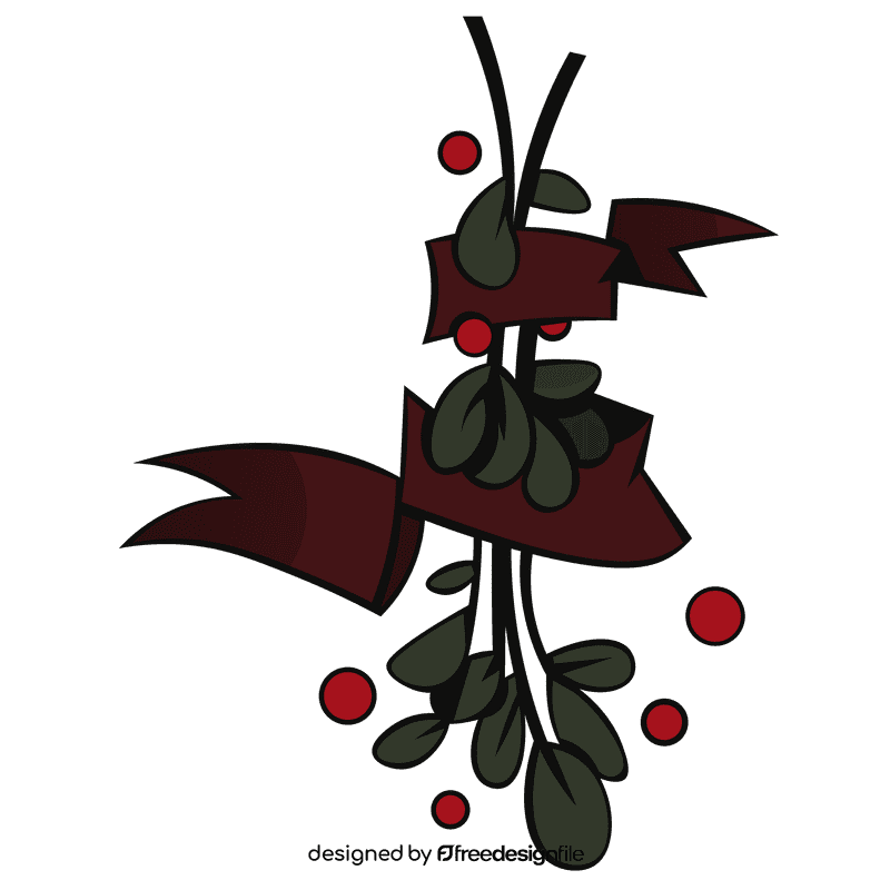 Mistletoe stripe clipart