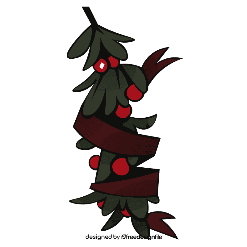 Mistletoe stripe clipart