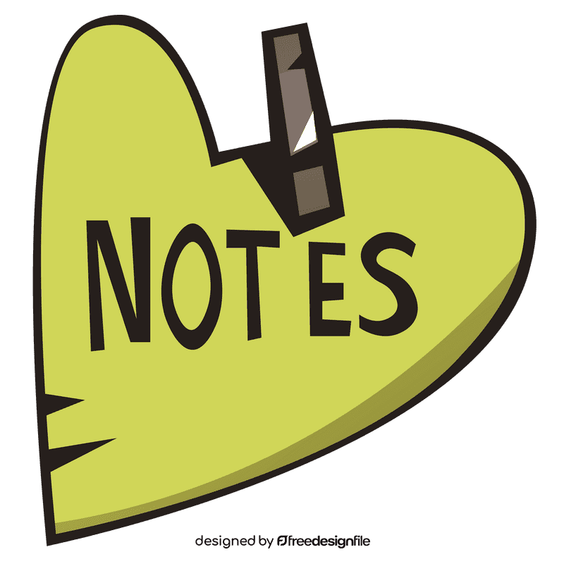 Notepad heart clipart