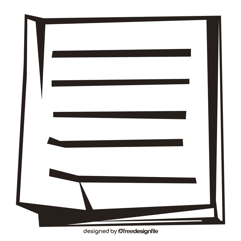 Notepad stickers black and white clipart