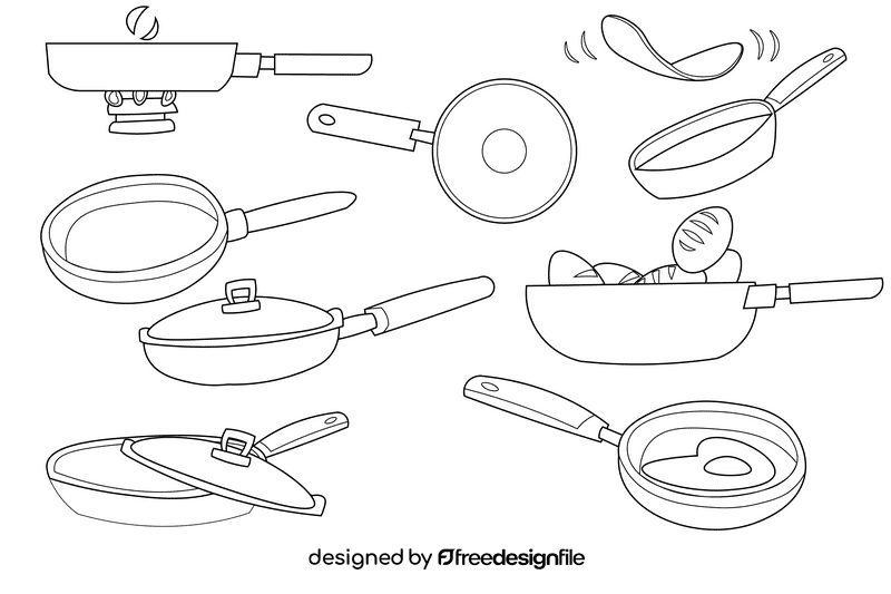 Pan black and white vector