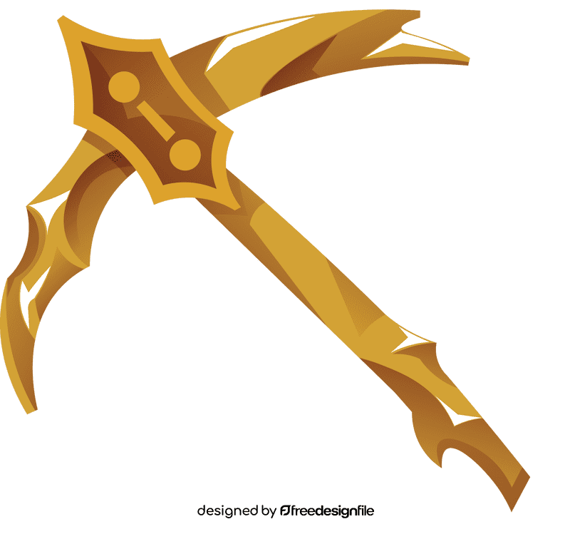 Pickaxe golden clipart