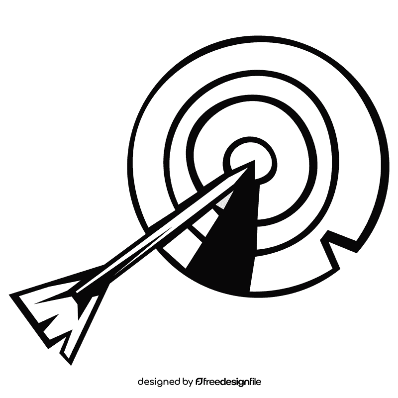 Plan aim black and white clipart