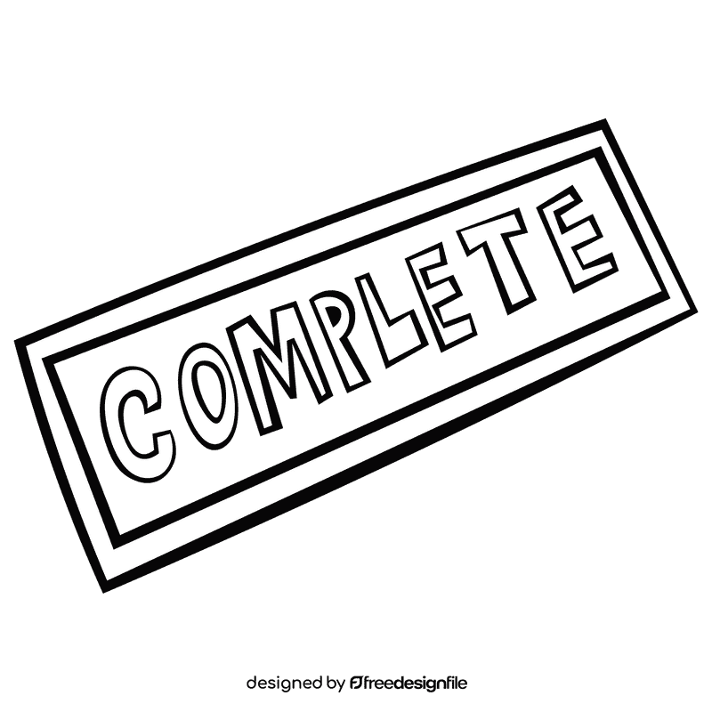 Plan complete black and white clipart