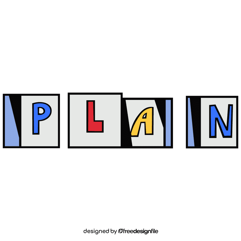 Plan cubes clipart
