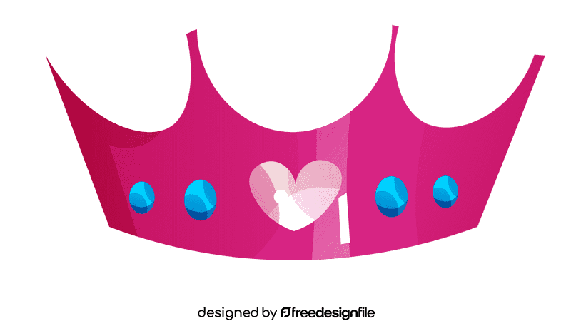 Princess crown heart clipart