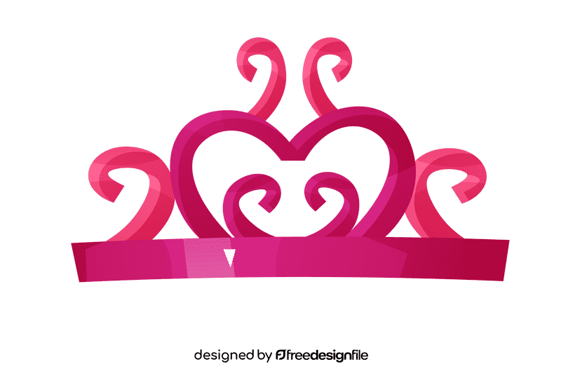 Princess crown heart clipart