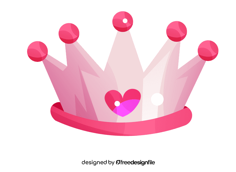 Princess crown pink clipart