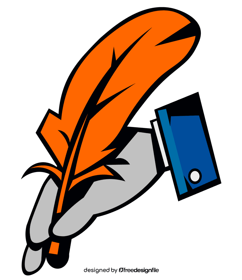 Quill hand clipart
