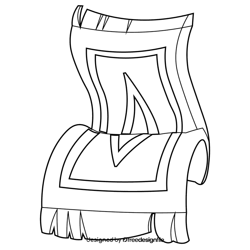 Ramadan carpet black and white clipart