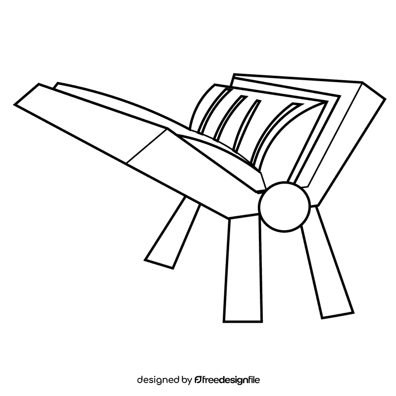 Ramadan chair black and white clipart