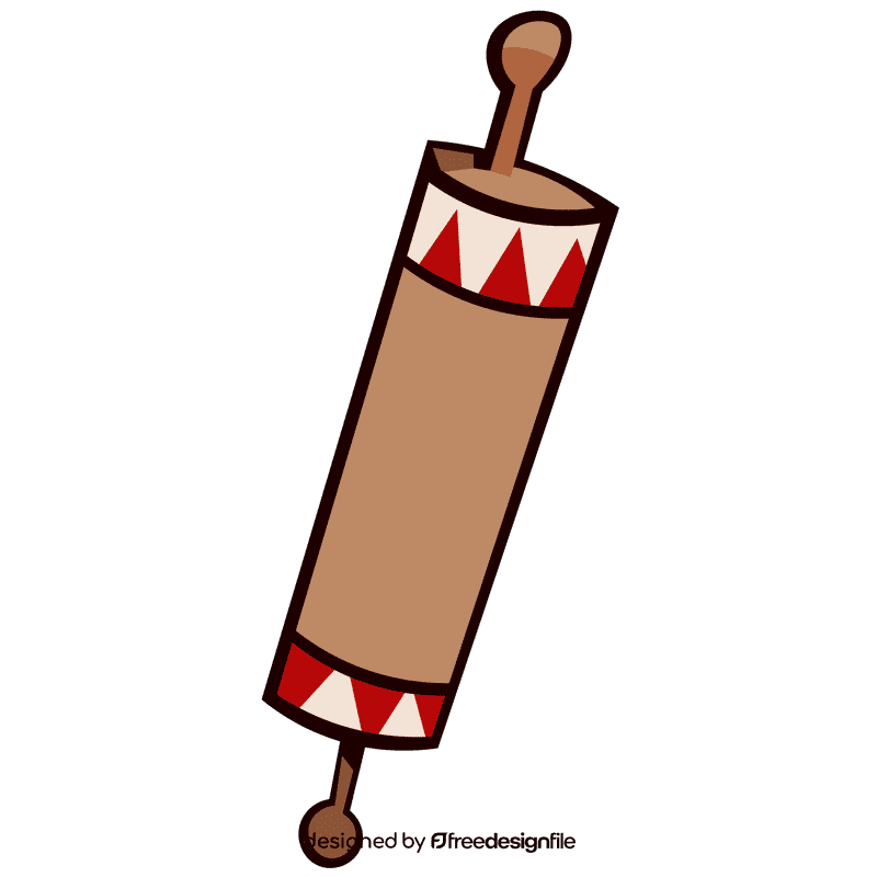 Rolling pin decorated clipart