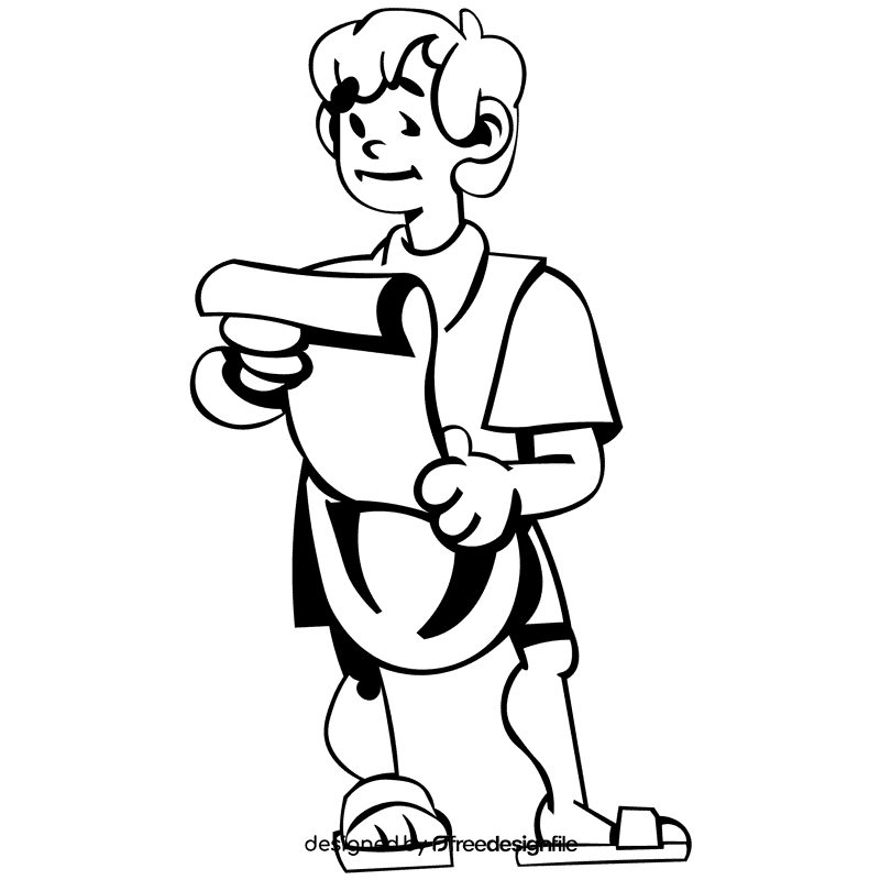 Roman citizen black and white clipart
