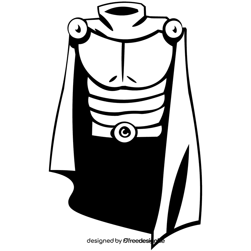Roman lorica segmented black and white clipart