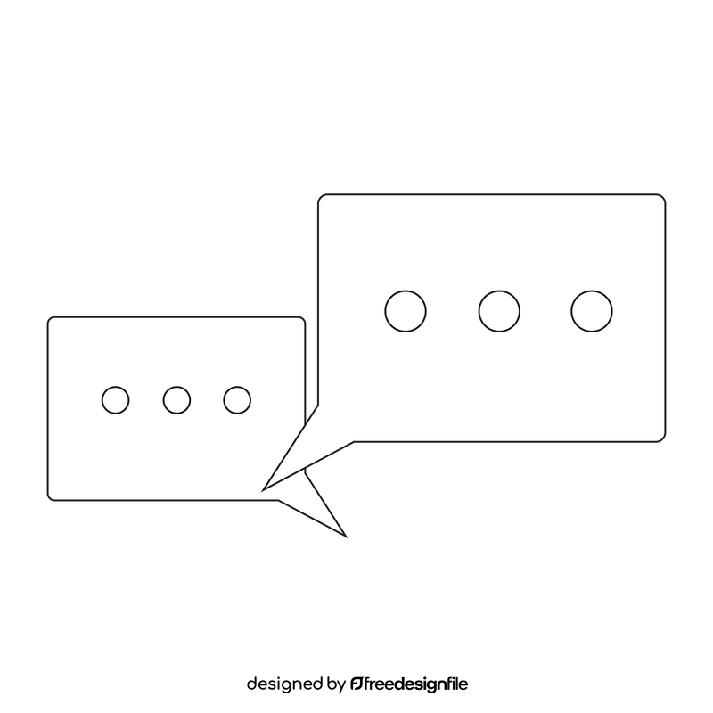 Communication drawing black and white clipart