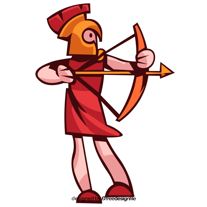 Roman character arrow clipart