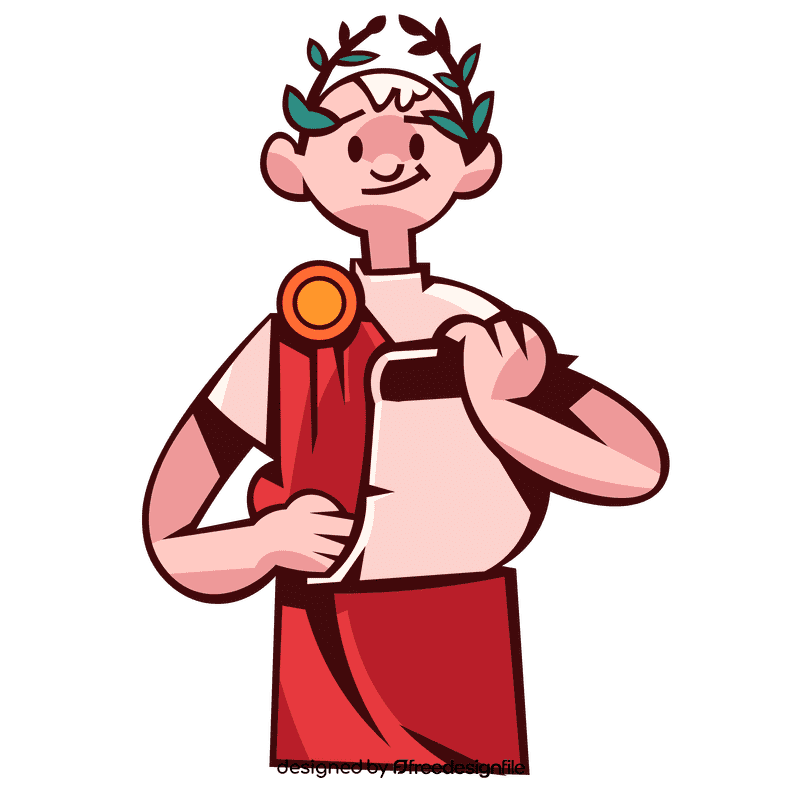 Roman character scroll clipart