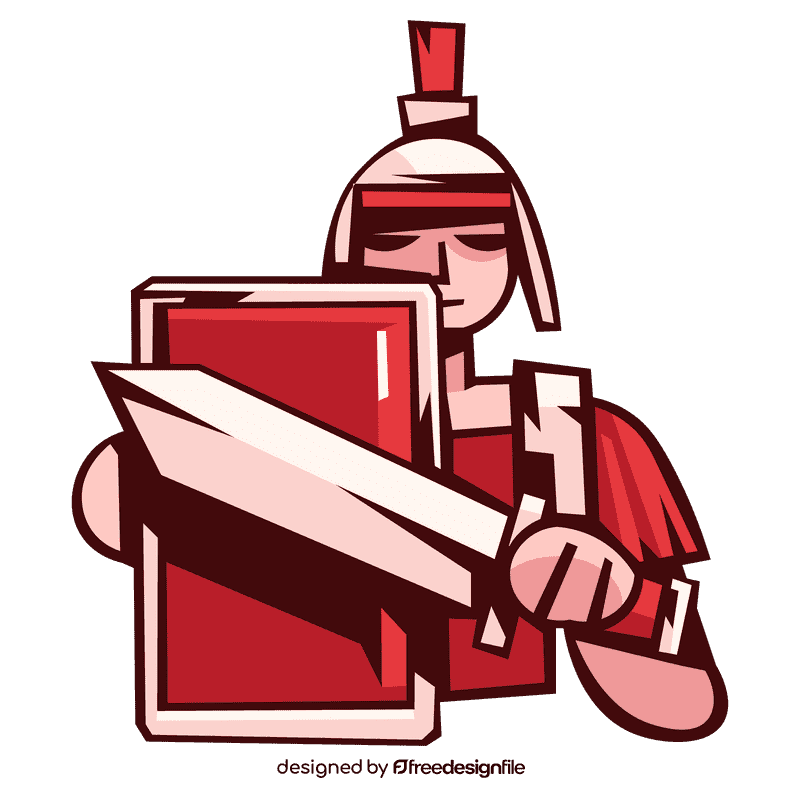 Roman character shield clipart