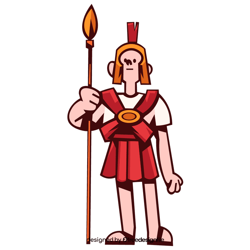 Roman character spear clipart