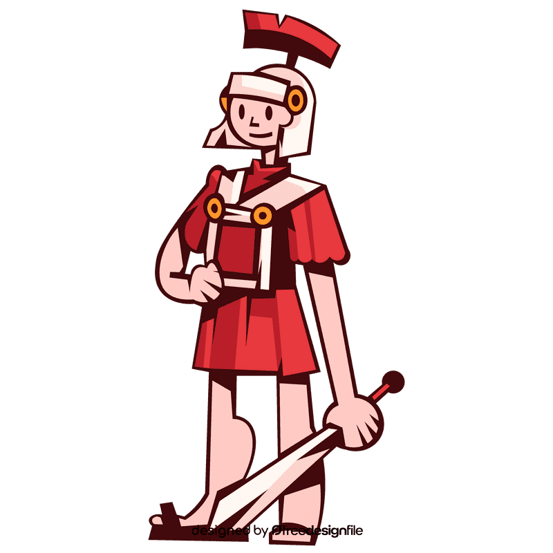 Roman character sword clipart