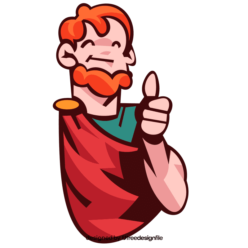 Roman character upvote clipart