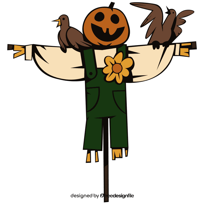 Scarecrow pumpkin head clipart