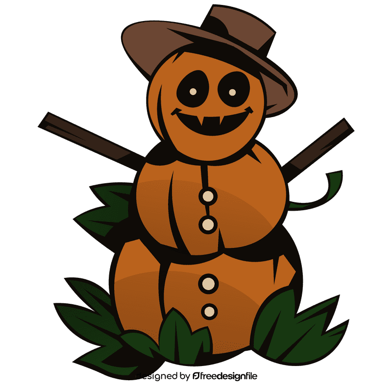 Scarecrow punpkin snowman clipart