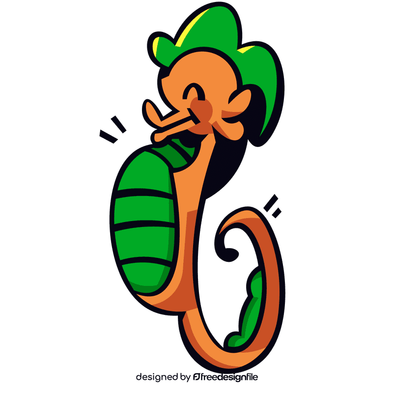 Seahorse happy clipart