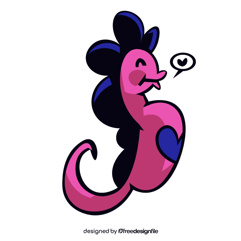 Seahorse heart clipart