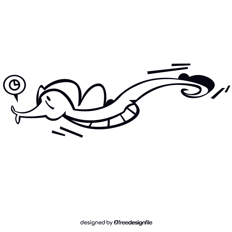 Seahorse time black and white clipart