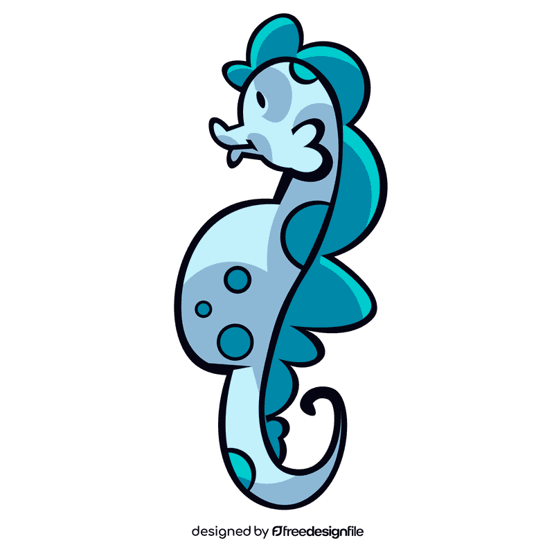 Seahorse white clipart