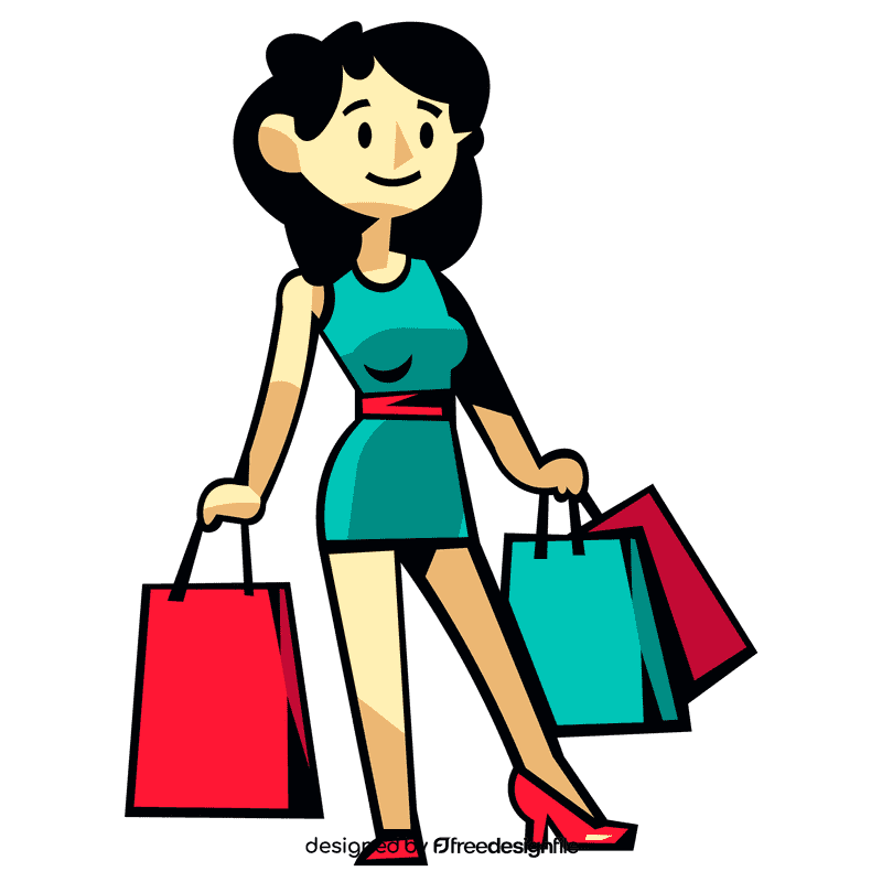 Shopping happy clipart