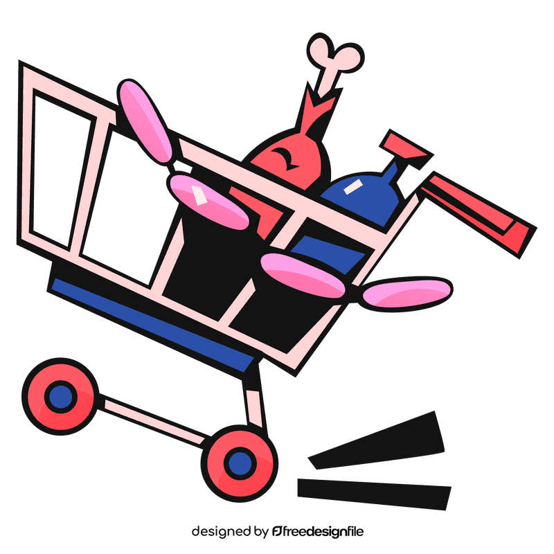 Shopping cart fast clipart