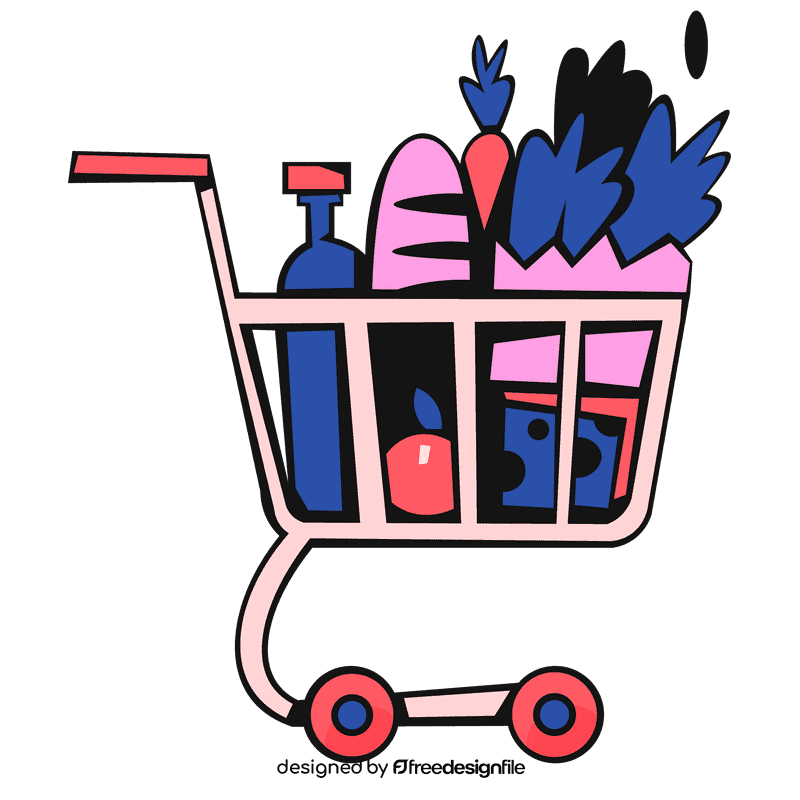 Shopping cart full clipart