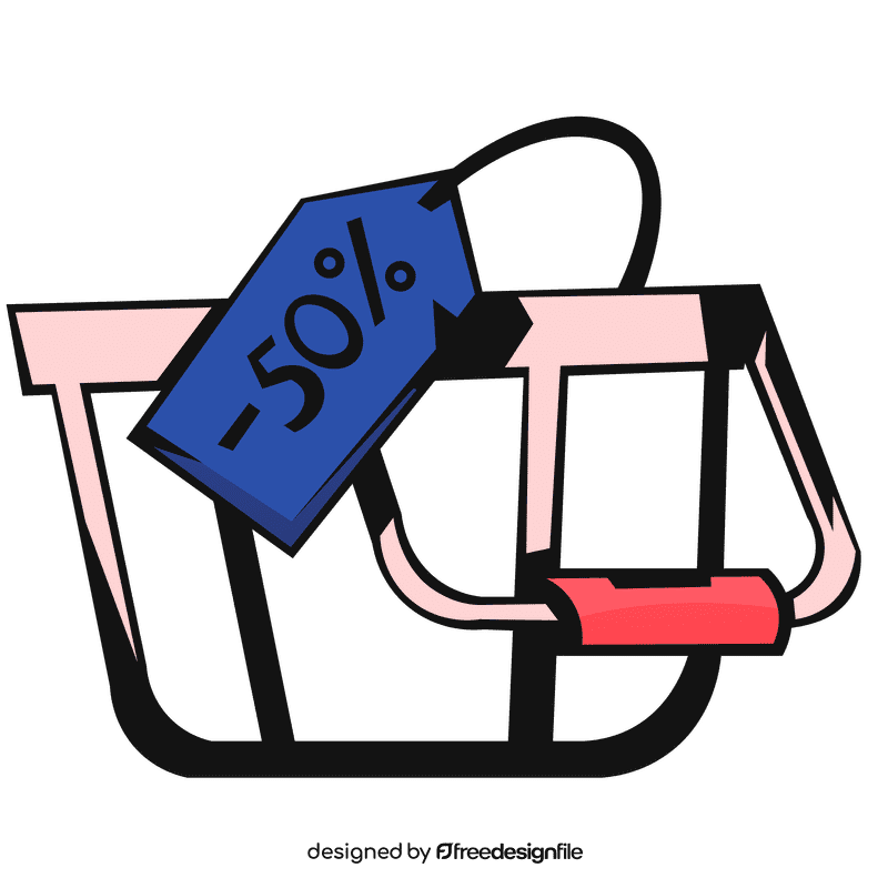 Shopping cart sale clipart