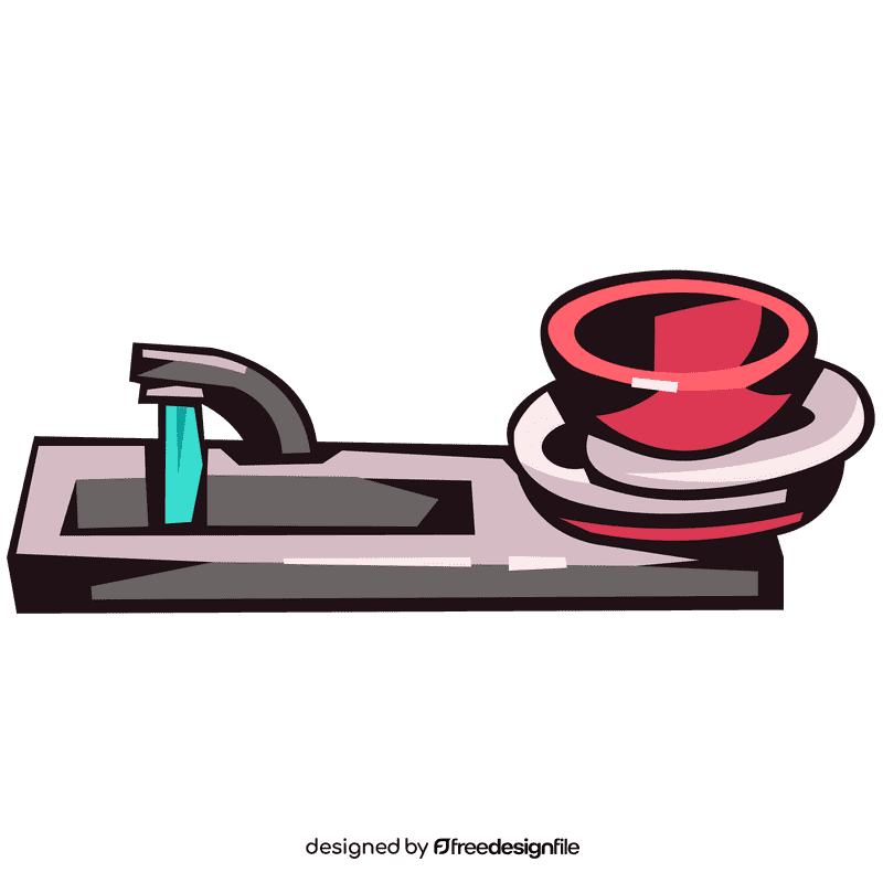 Sink dishes clipart