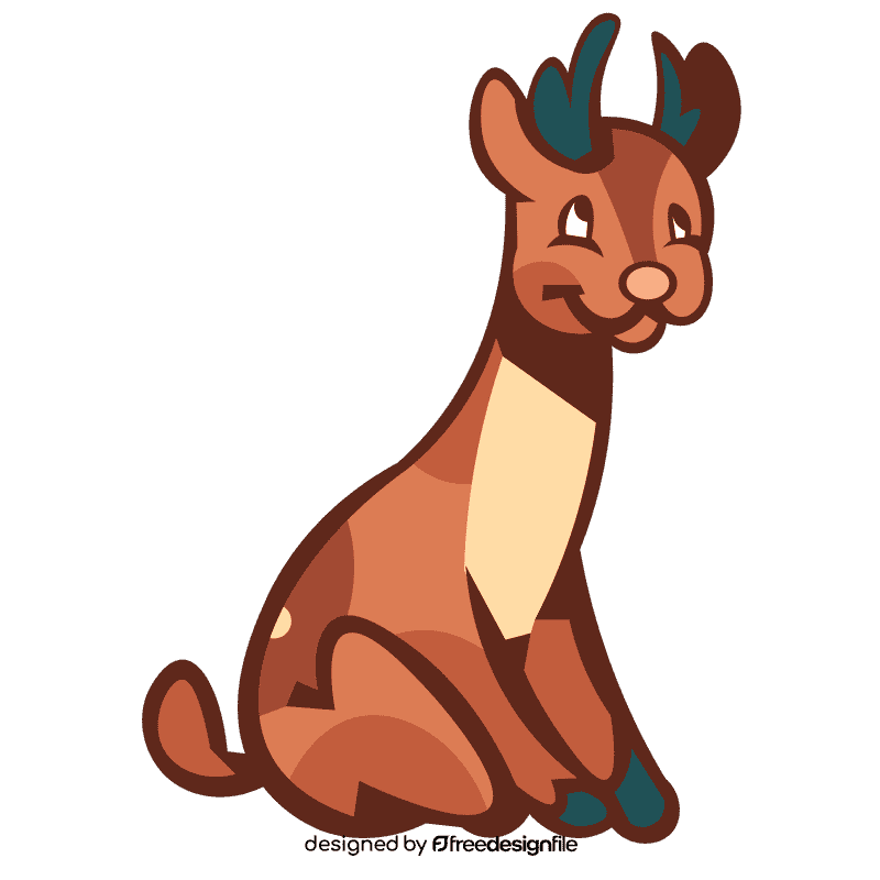 Stag sitting clipart
