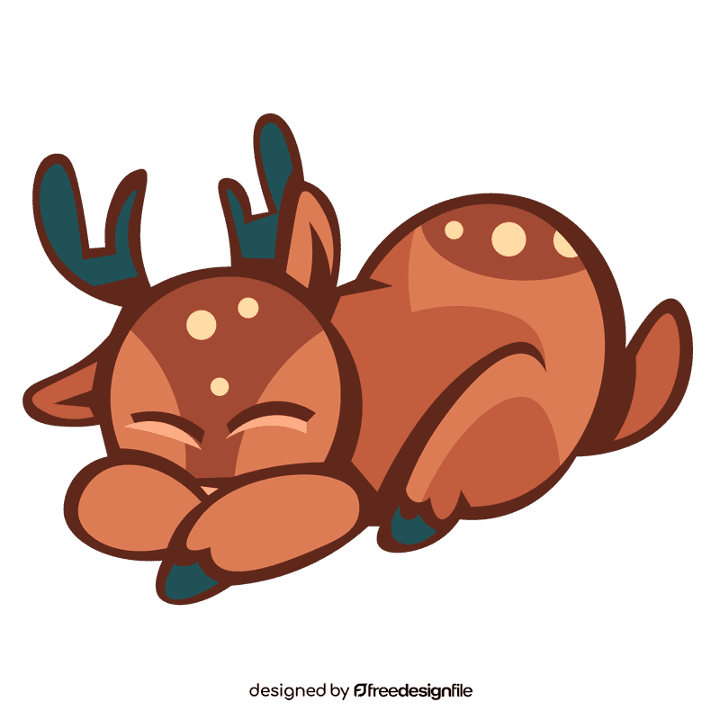 Stag sleepy clipart
