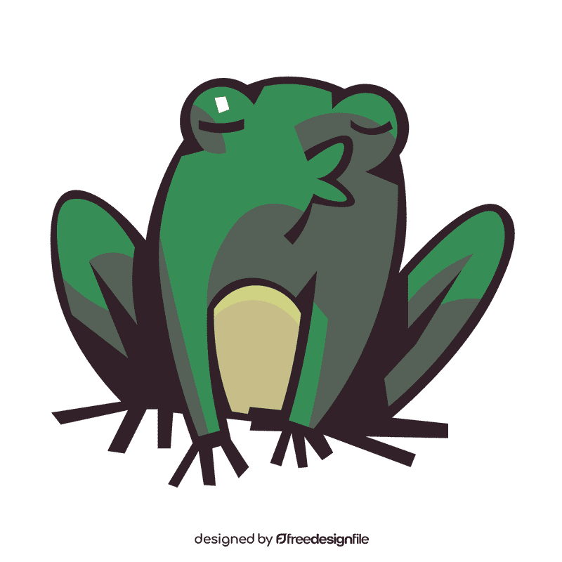 Toad eyes closed clipart