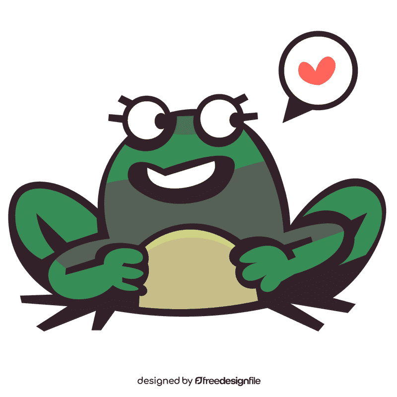 Toad heart clipart