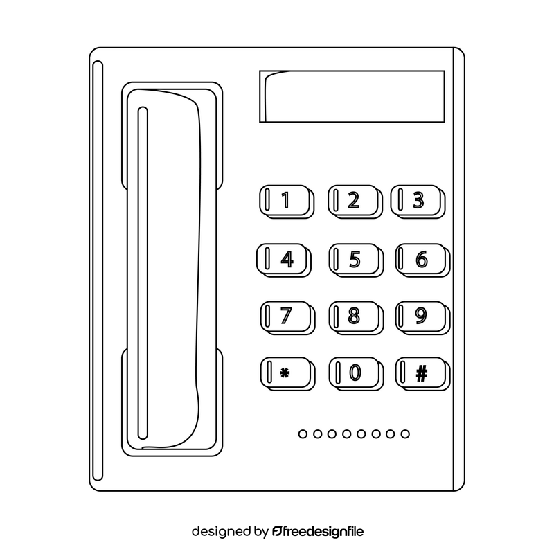 Telephone drawing black and white clipart