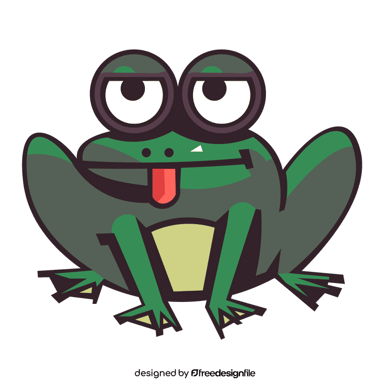 Toad tongue clipart
